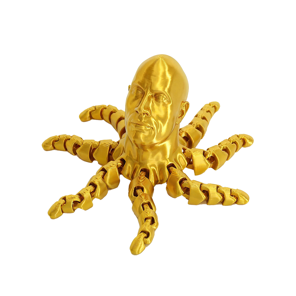 High-quality 3D printed octopus – a stress-relieving toy made of PLA material.