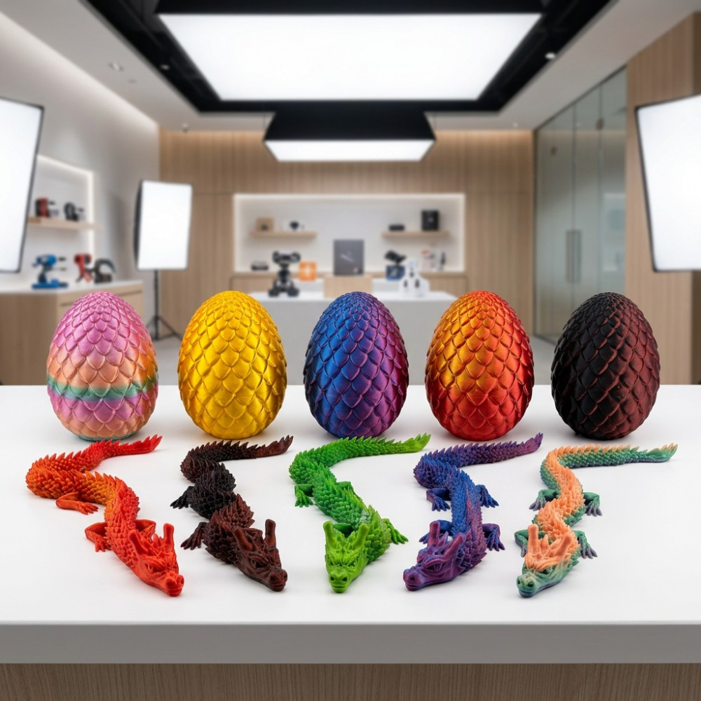 3D Printed Dragon Egg Articulated Dragon Toy Fidget Stress Relief Desk Toy Sensory Toy Wholesale Supplier